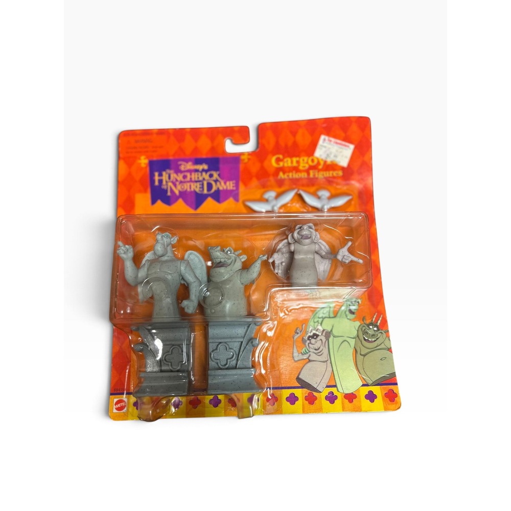 Vintage 1996 Disney Hunchback of Notre Dame Gargoyles Action Figures NIP Mattel